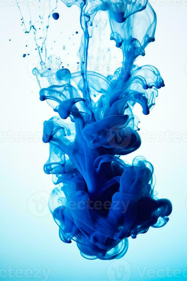 Ink splash cloud in water abstract background with empty space for text photo