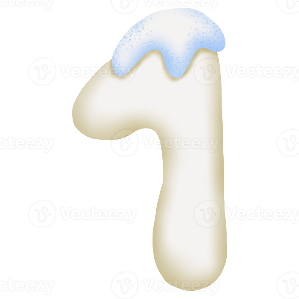 Cream And Ice Number 1 png