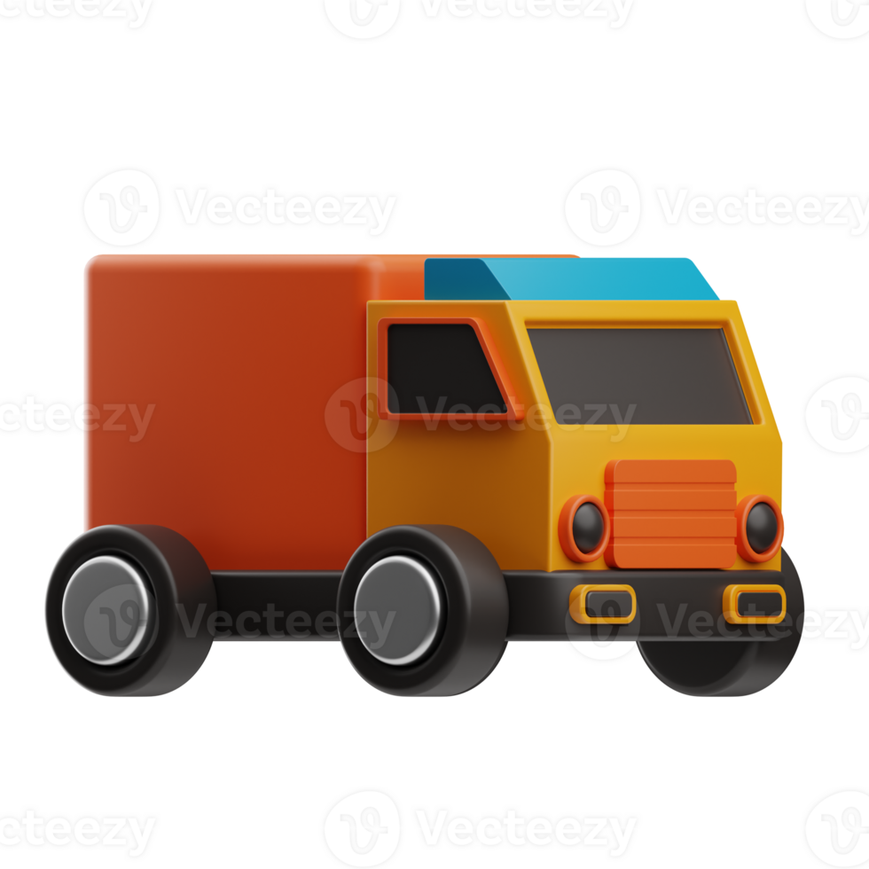 Procurement management Delivery Truck illustration 3d png