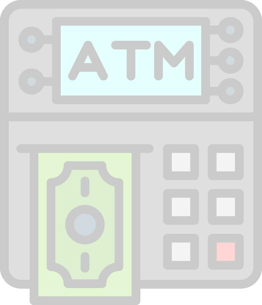 Atm machine Vector Icon Design
