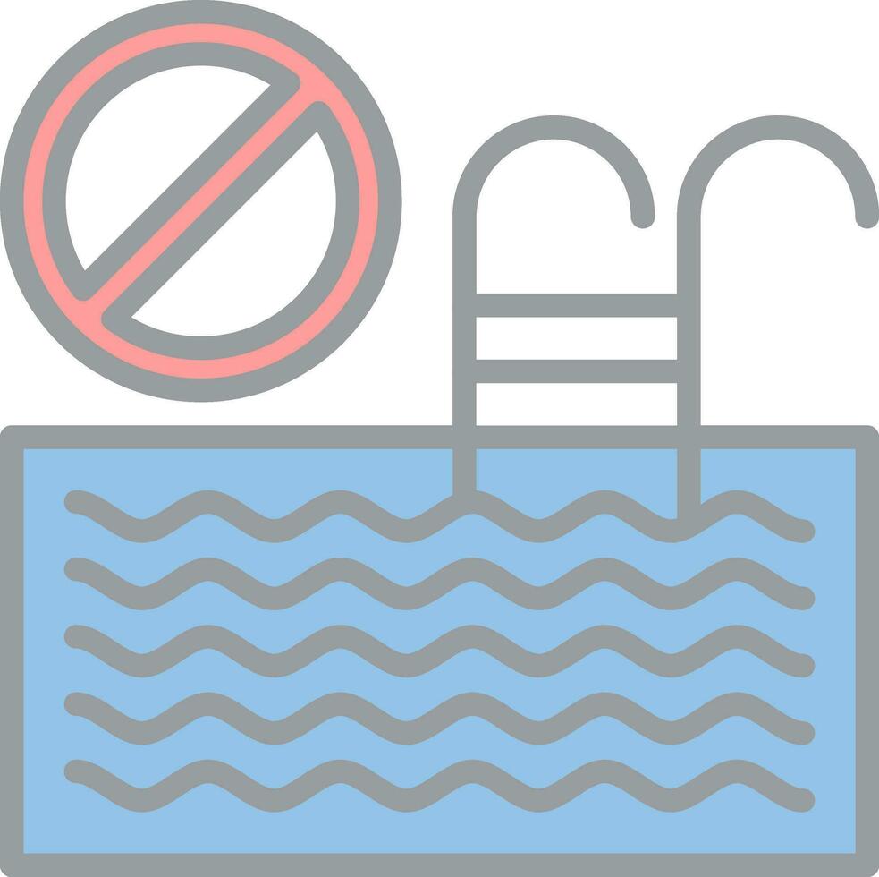 Swimming pool Ban Vector Icon Design