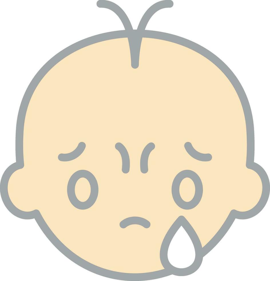 Crying Vector Icon Design