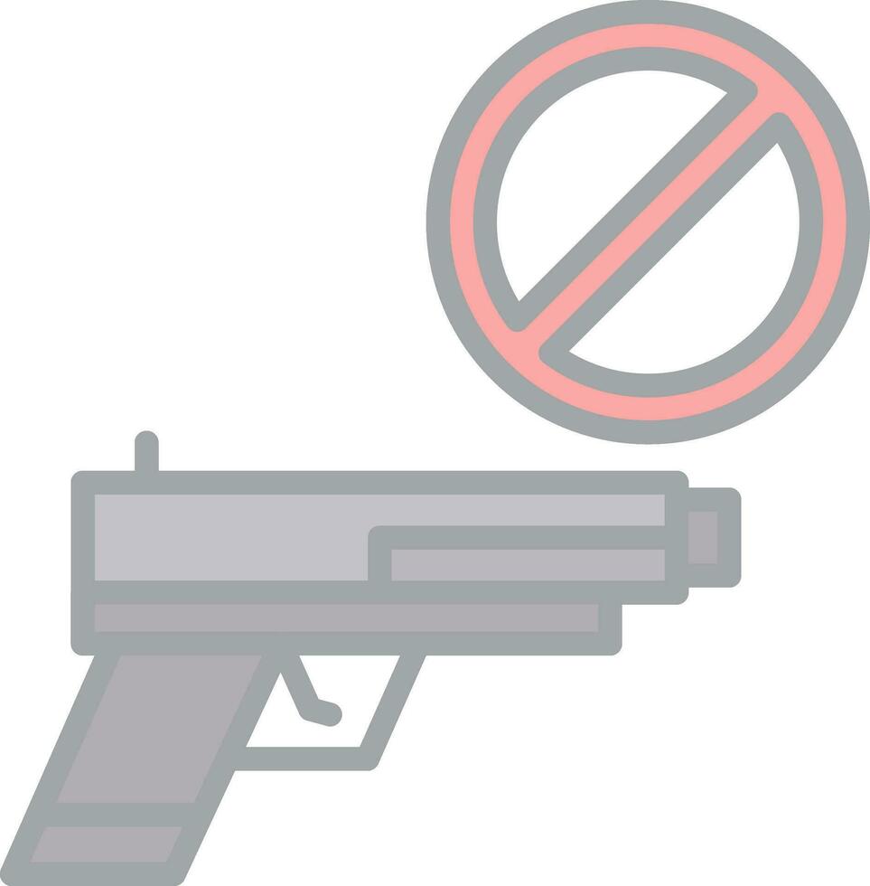 pistola prohibición vector icono diseño