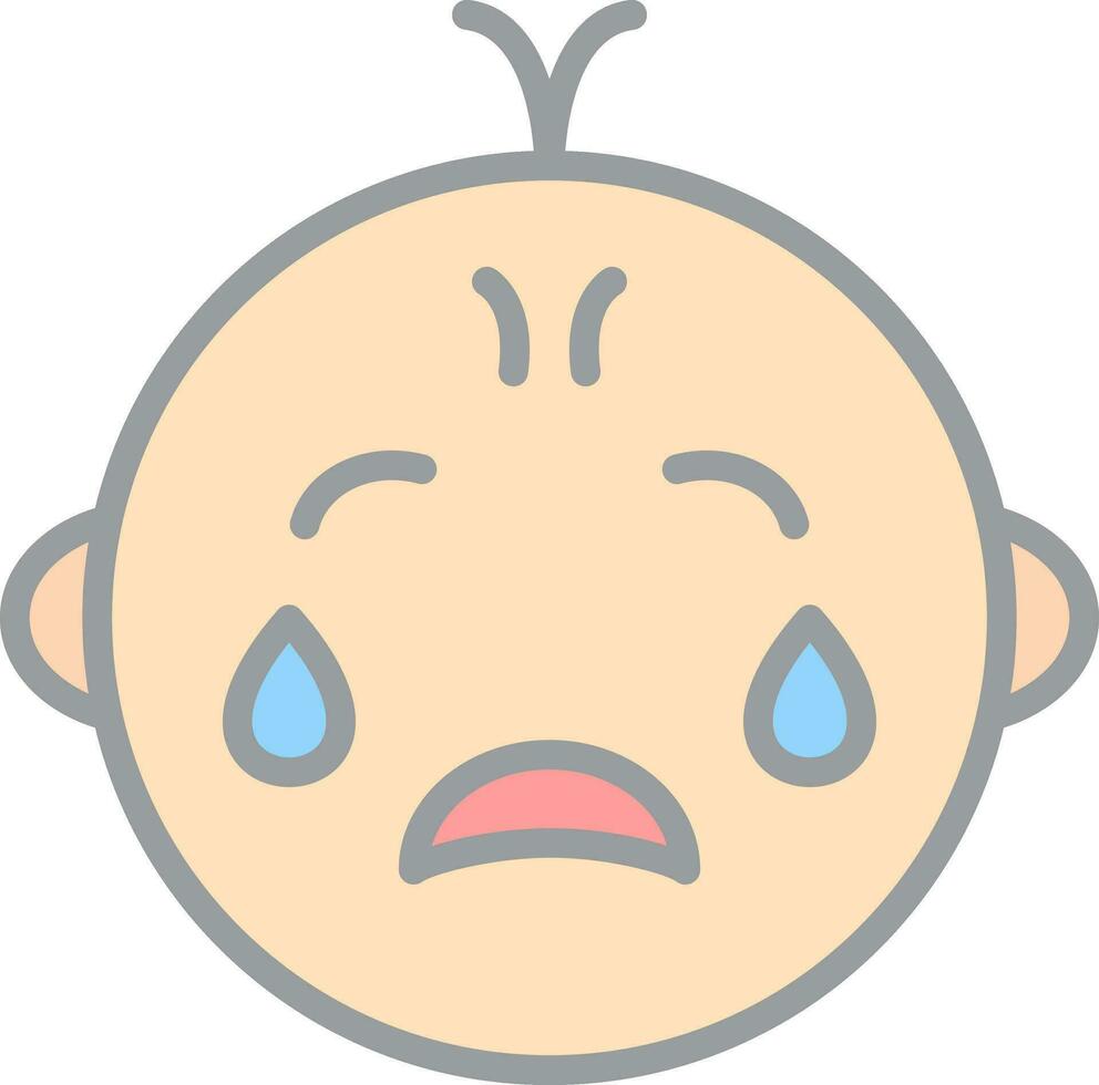 Baby crying Vector Icon Design