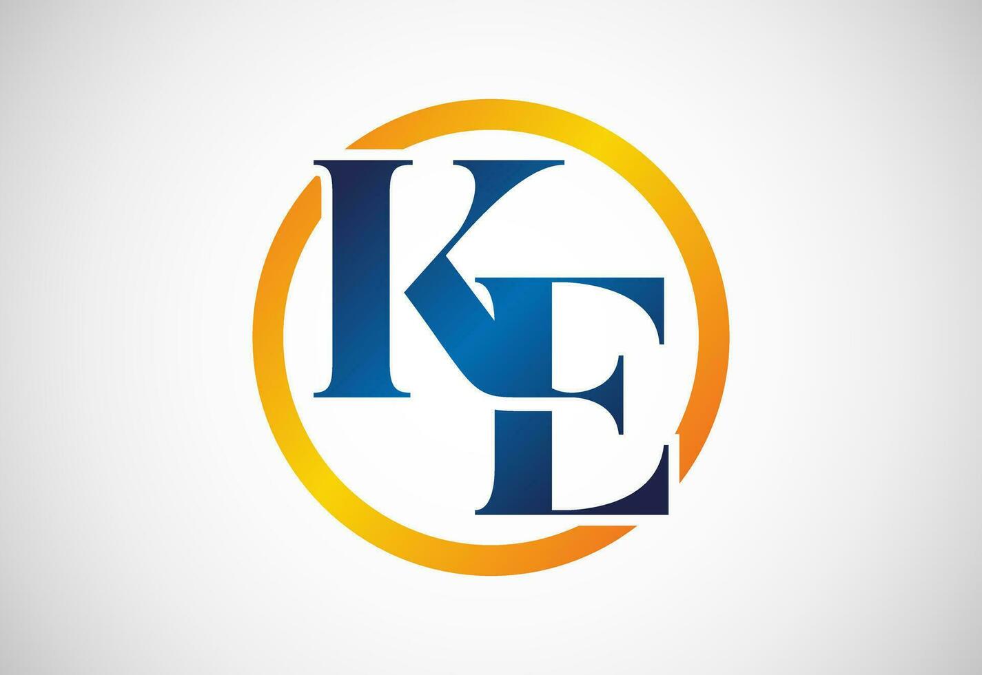 Initial Letter K E Logo Design Vector Template. KE Letter Logo Design