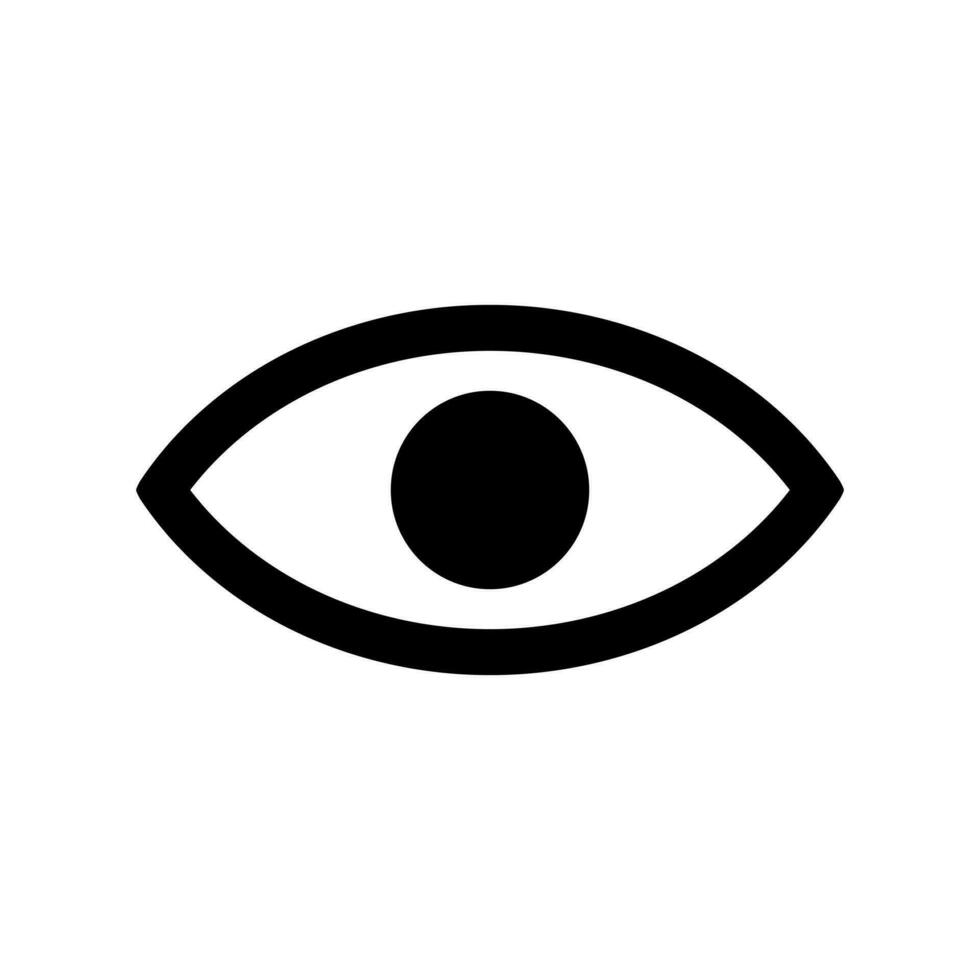 Simple eye icon vector isolated on white background. View sign symbol