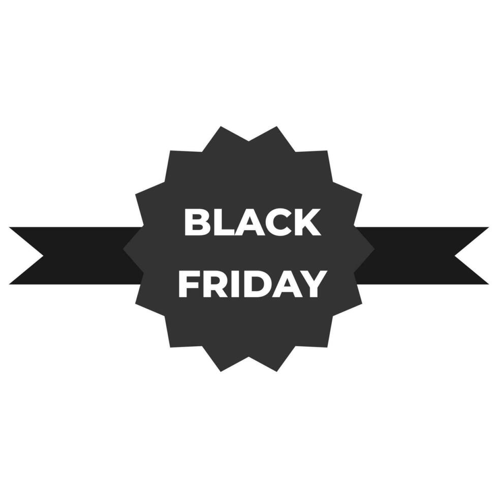 Black Friday label. Vector icon