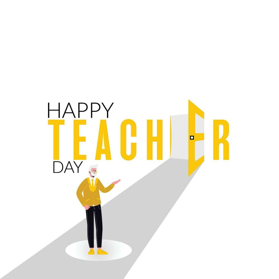 Happy world Teachers Day the leader of success vector