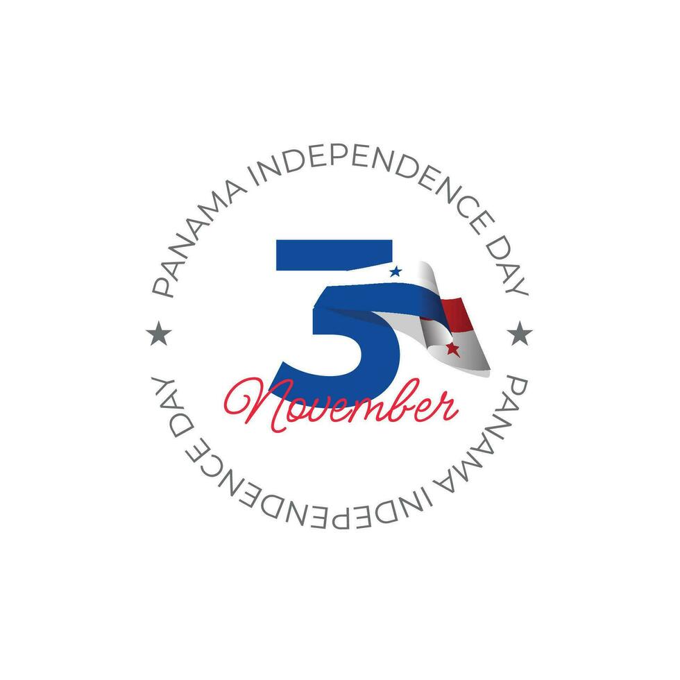 Panama independence day banner template vector