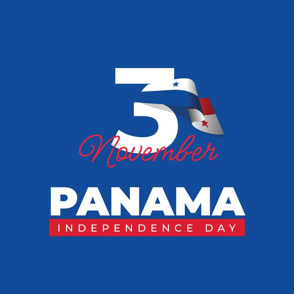 Panamá independencia día bandera modelo vector