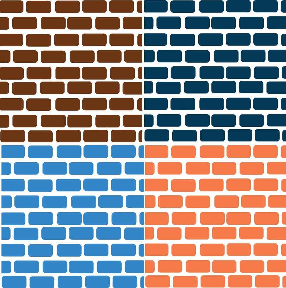 retro brick wall pattern background vector