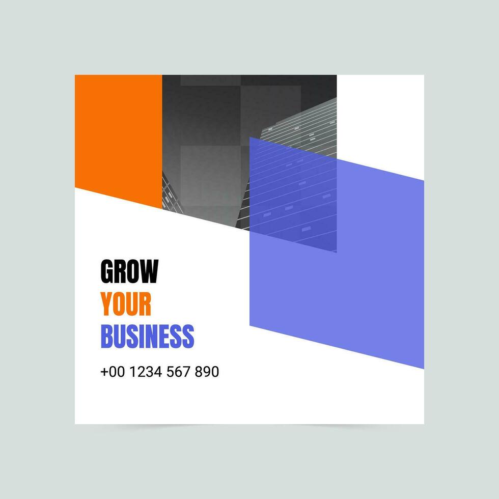Elegant company grow your business social media cover template vector