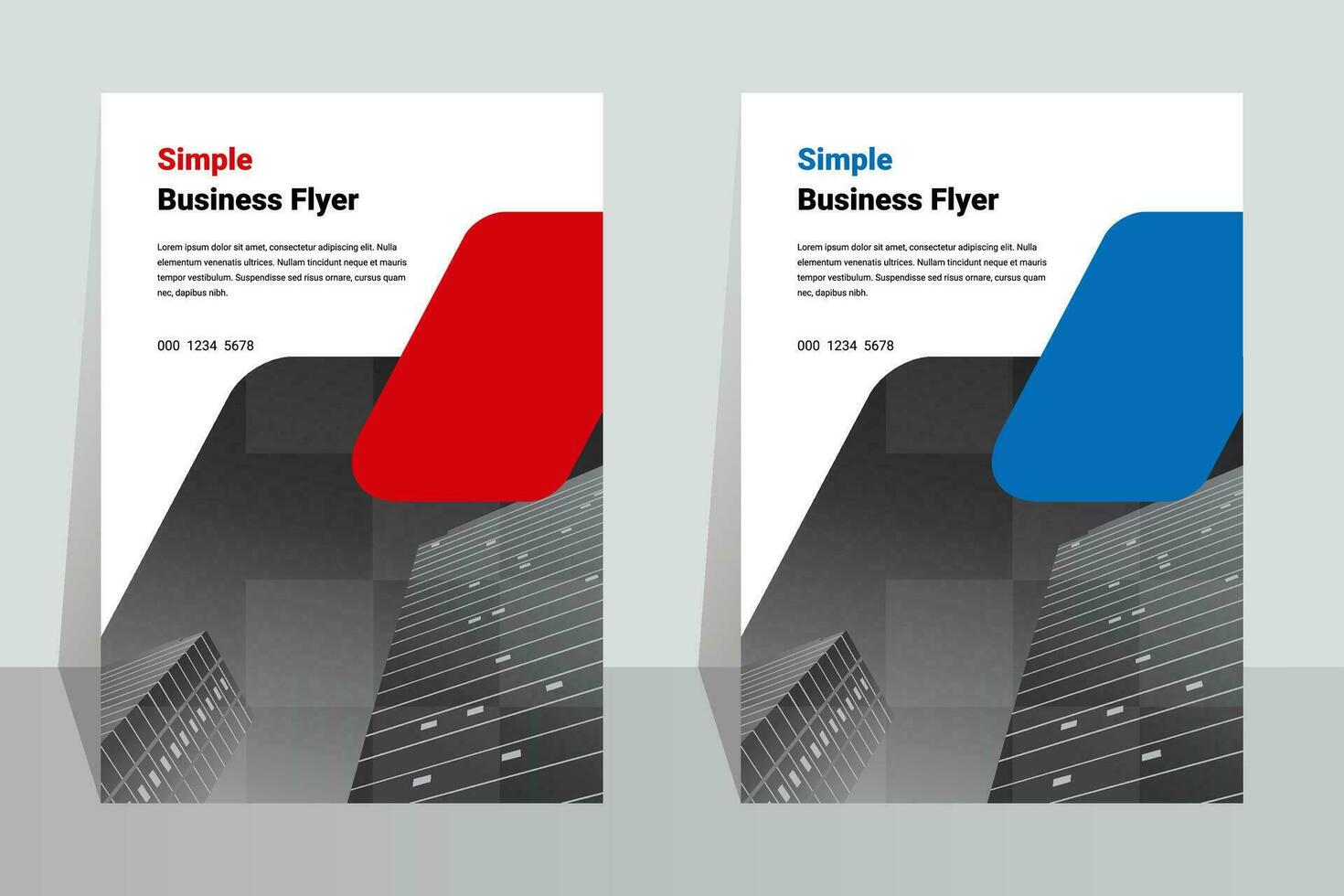Elegant business company A4 flyer cover template vector