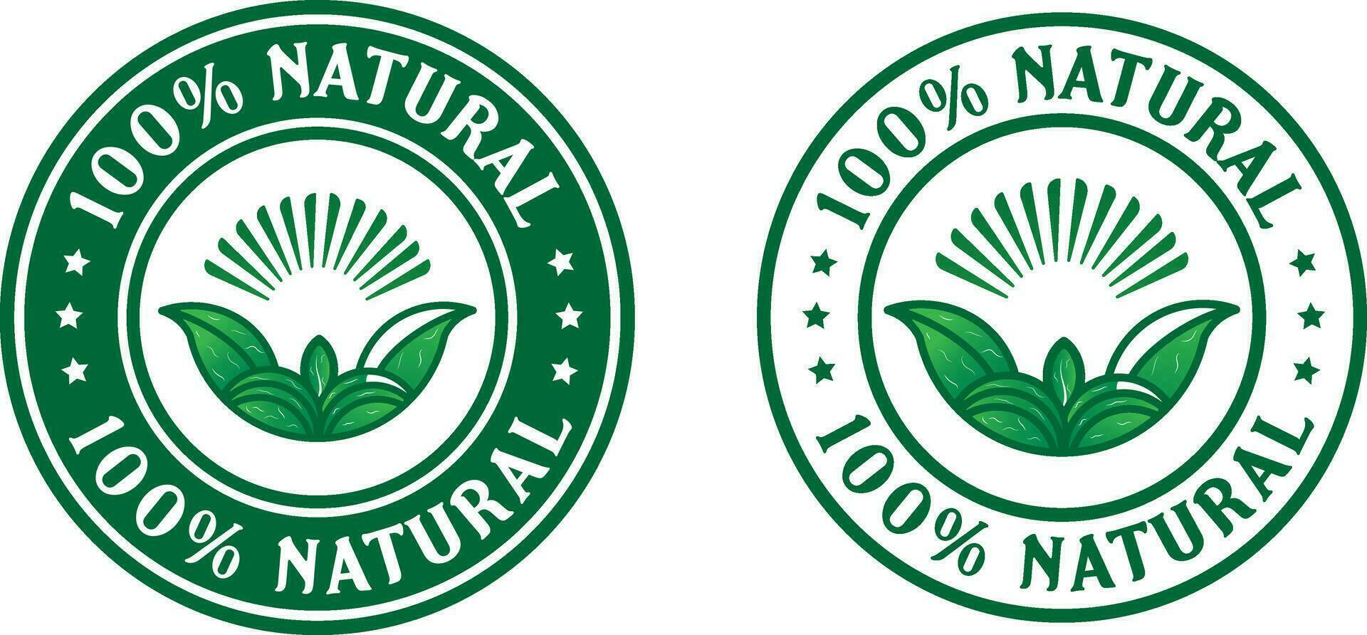 naturaleza logo vector etiqueta y natural logo sello