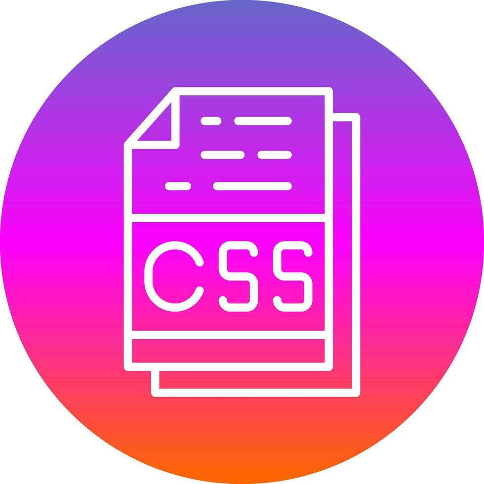 Css File Format Vector Icon Design