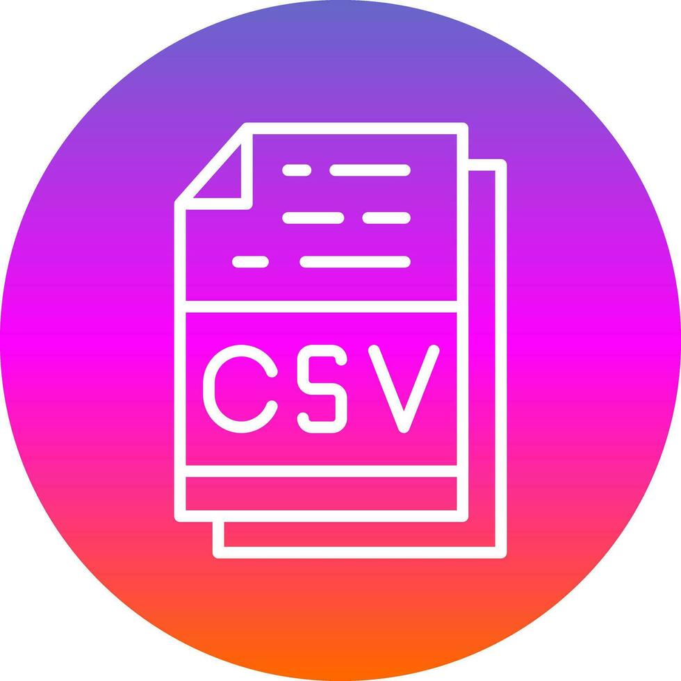 Csv File Format Vector Icon Design