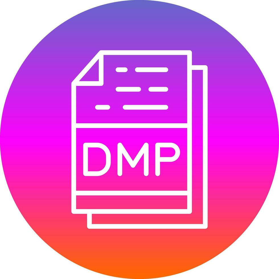 Dmp File Format Vector Icon Design