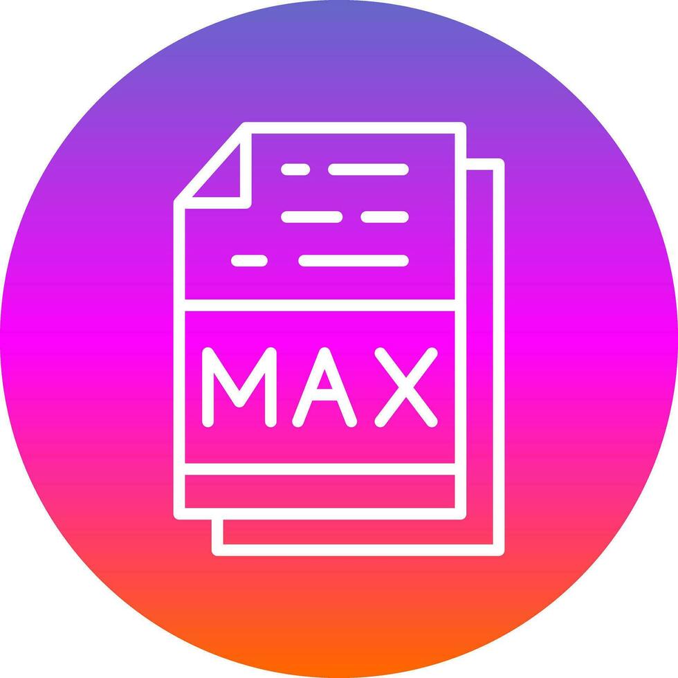 Max File Format Vector Icon Design