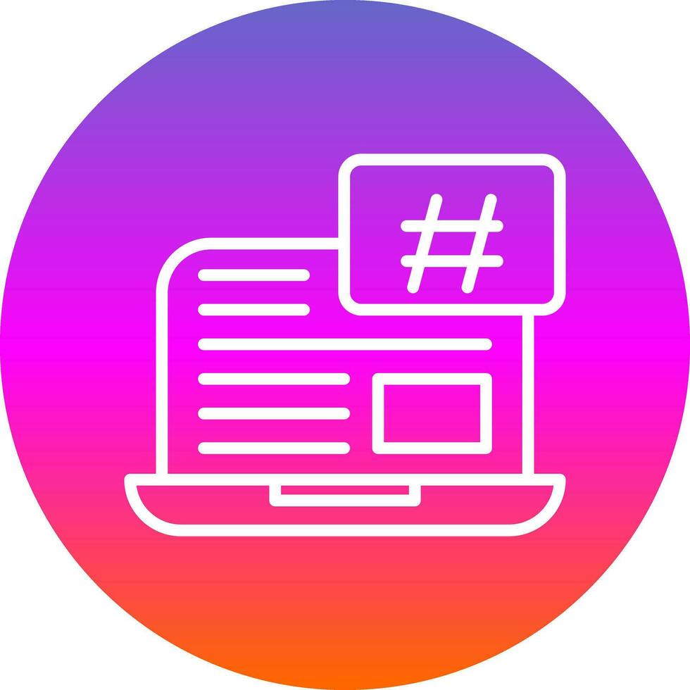 diseño de icono de vector de hashtag