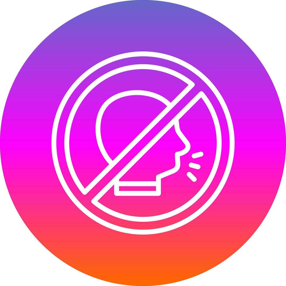 No shouting Vector Icon Design