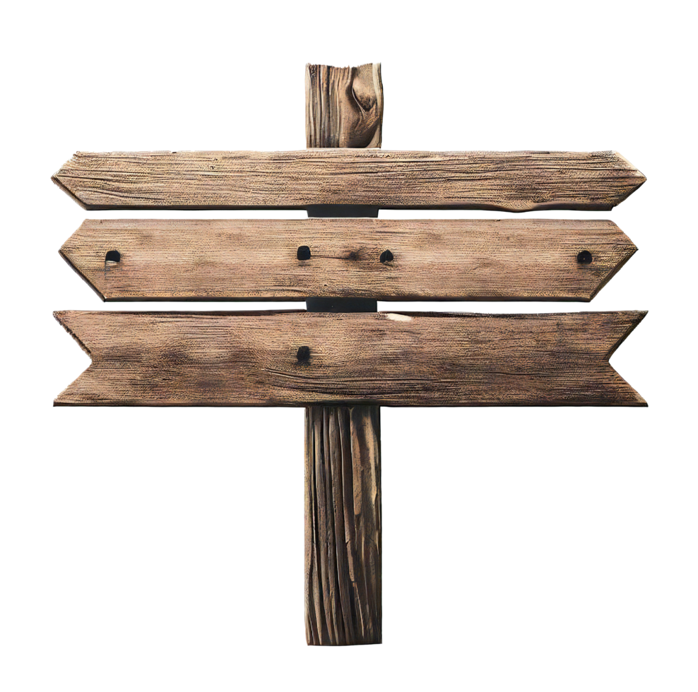 old weathered vintage wood plank for sign and label. AI Generated png