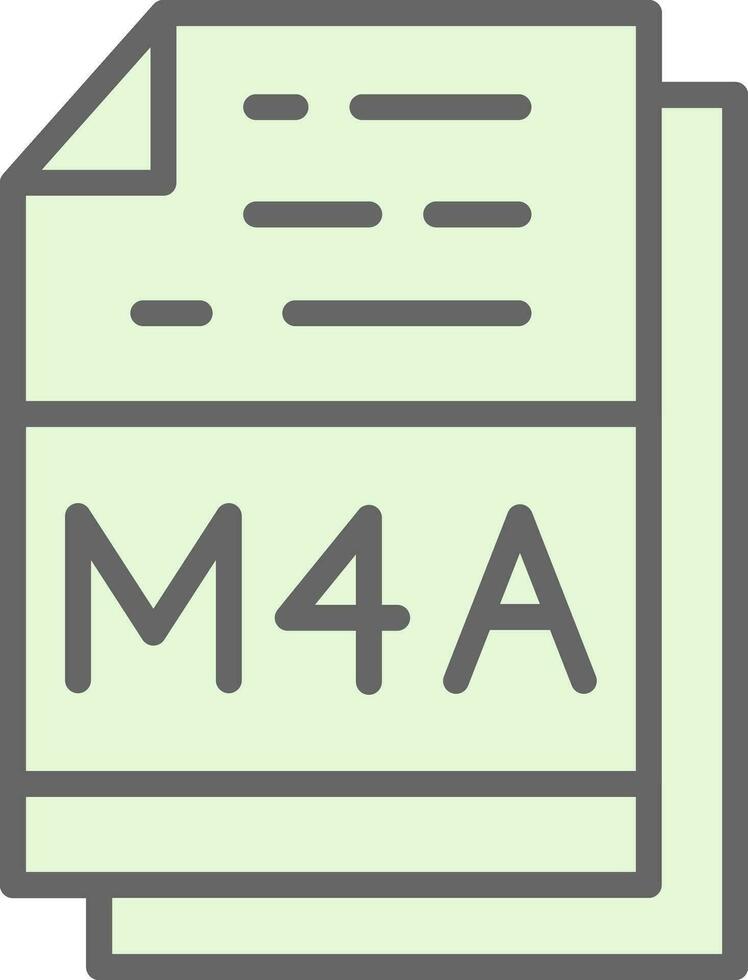 M4a File Vector Icon Design