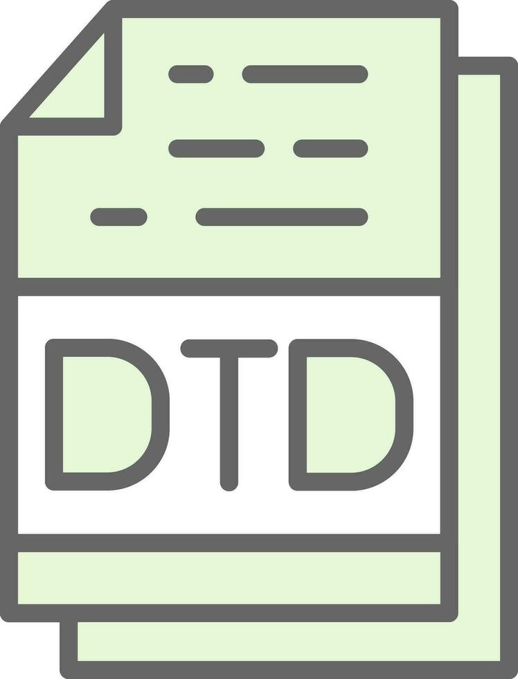 Dtd File Format Vector Icon Design