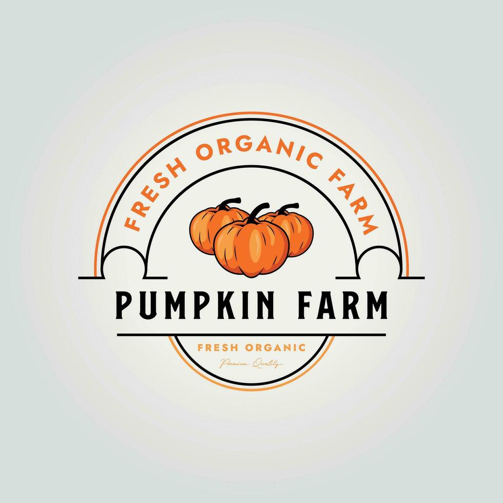 minimalist pumpkin logo icon design vector illustration badge