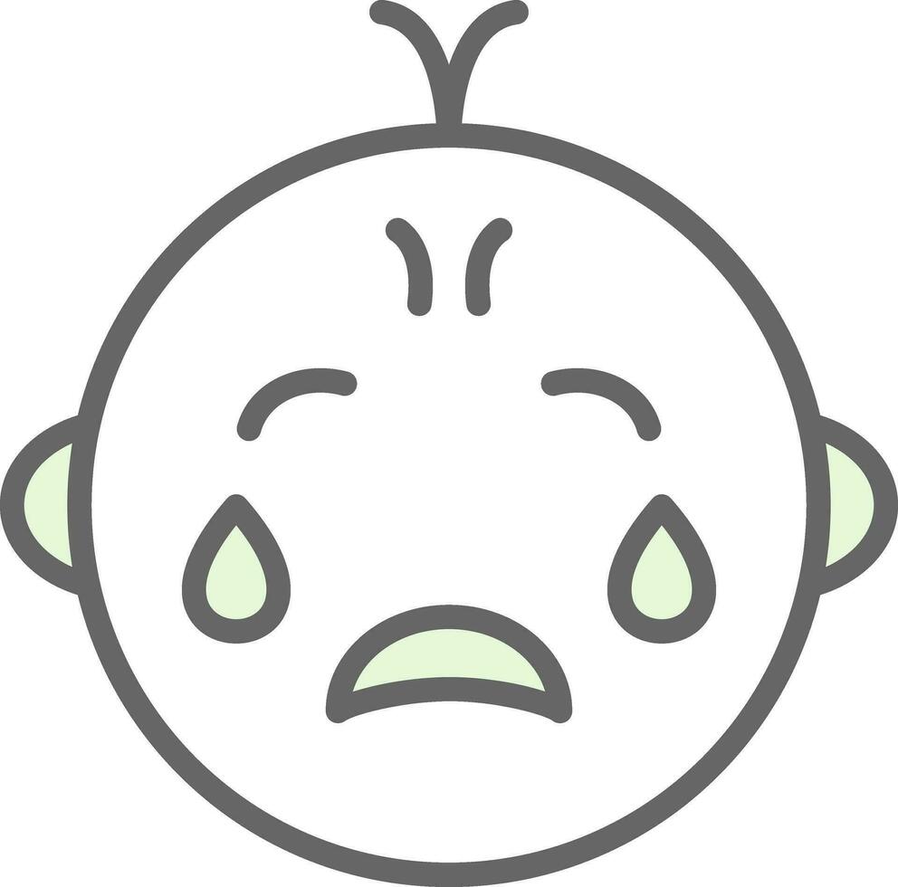 Baby crying Vector Icon Design