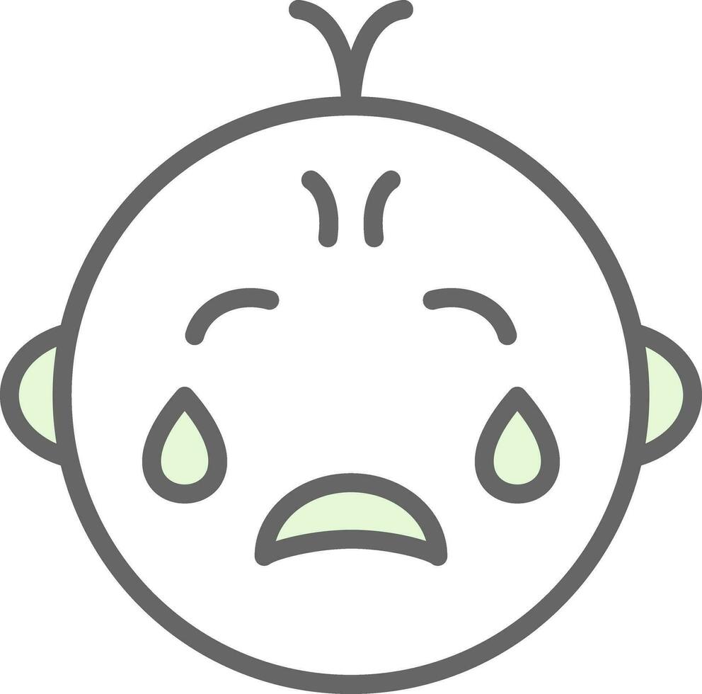 Baby crying Vector Icon Design