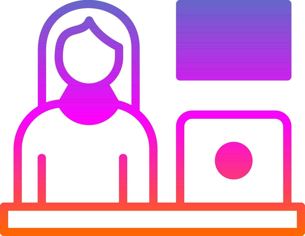 Blogger Vector Icon Design