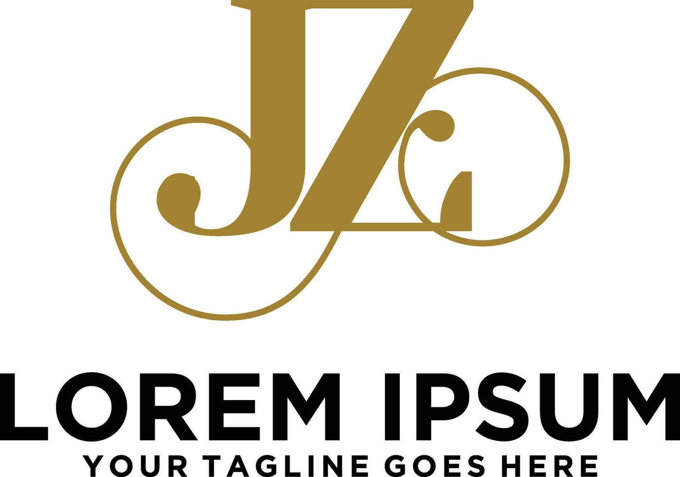 Luxury Gems Boutique JZ logo vector