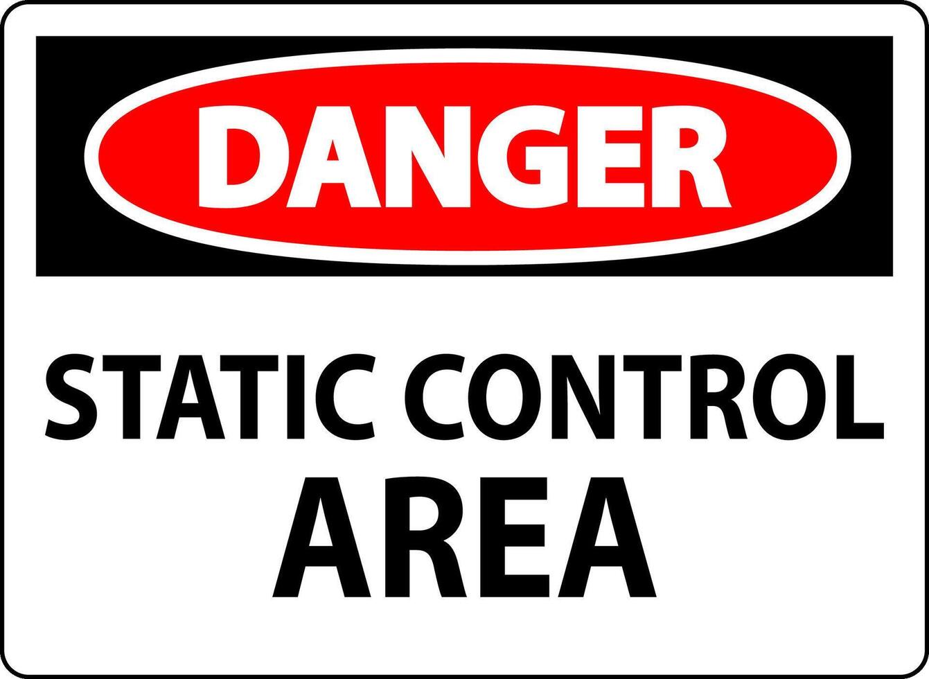 Danger Sign Static Control Area vector