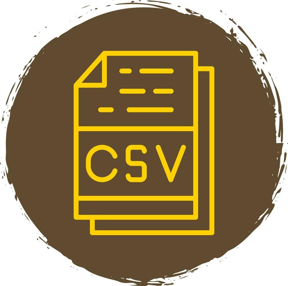 Csv File Format Vector Icon Design