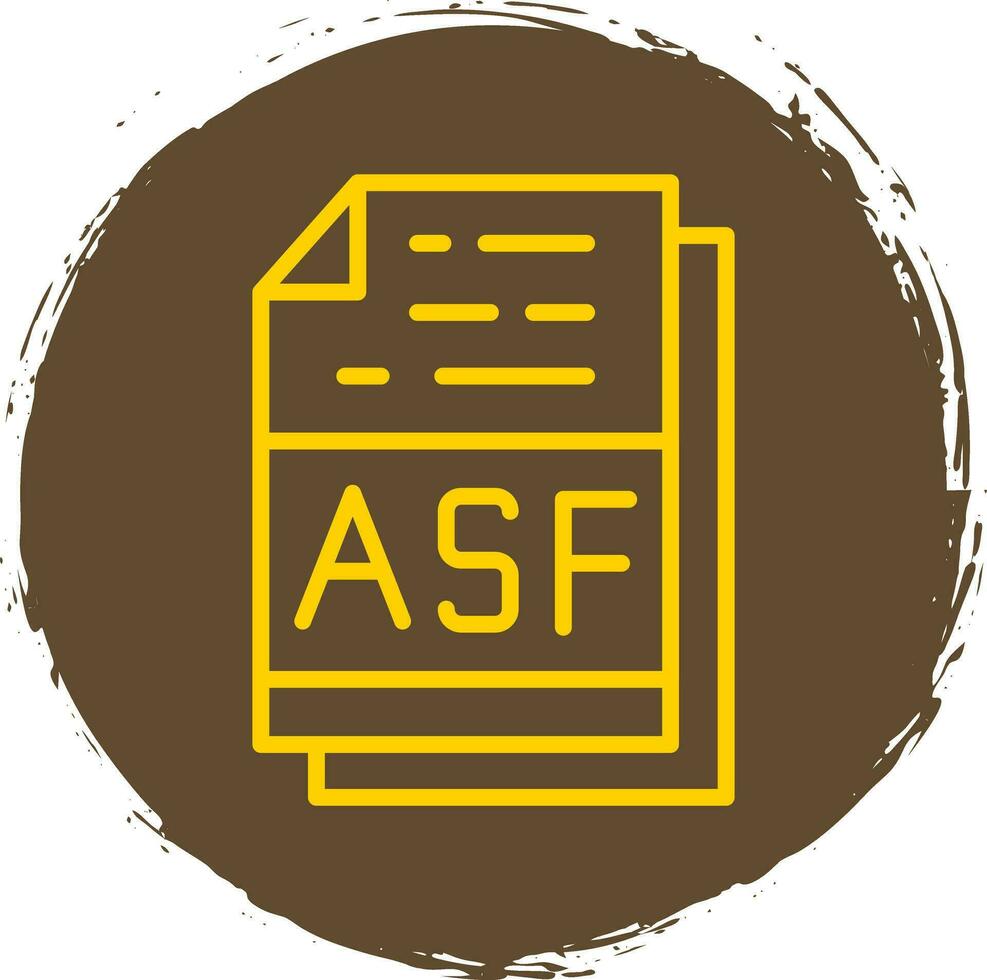 Asf File Format Vector Icon Design