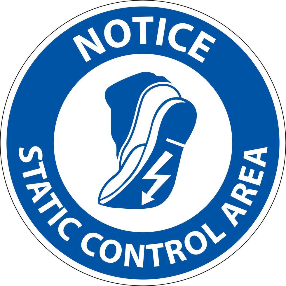 Notice Sign Static Control Area vector
