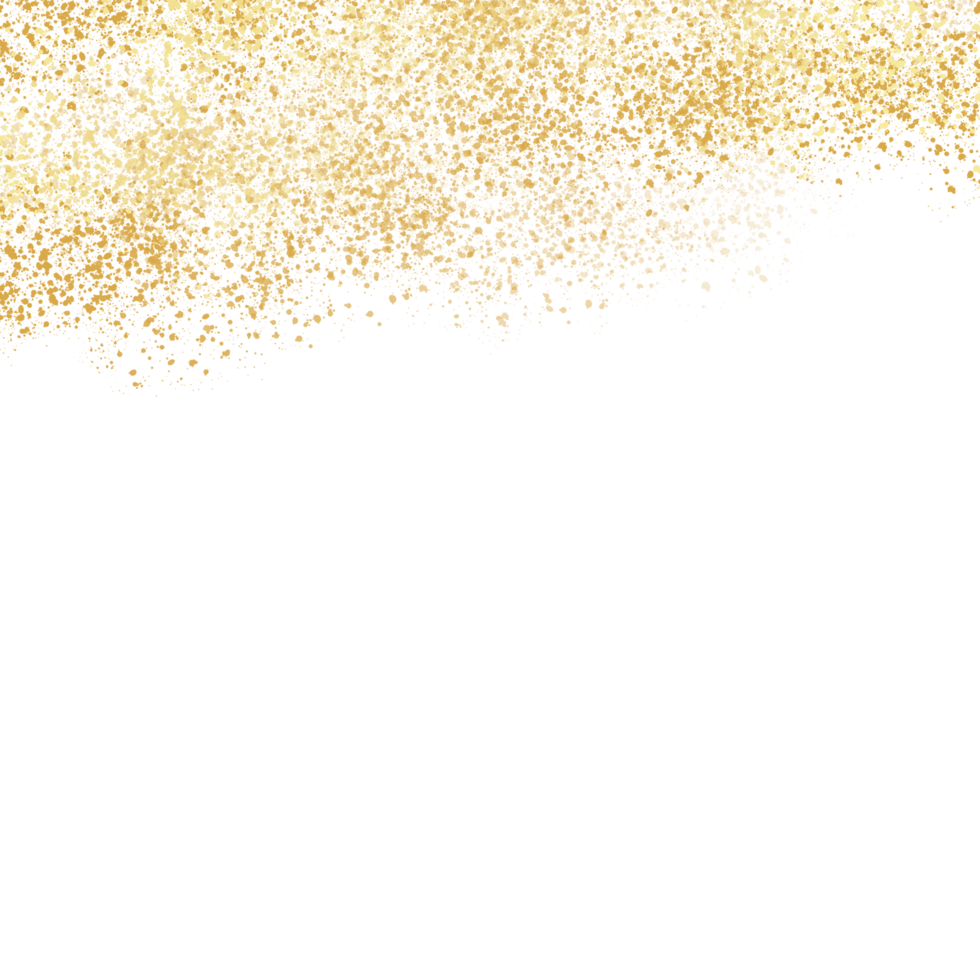 Golden glitter frame png