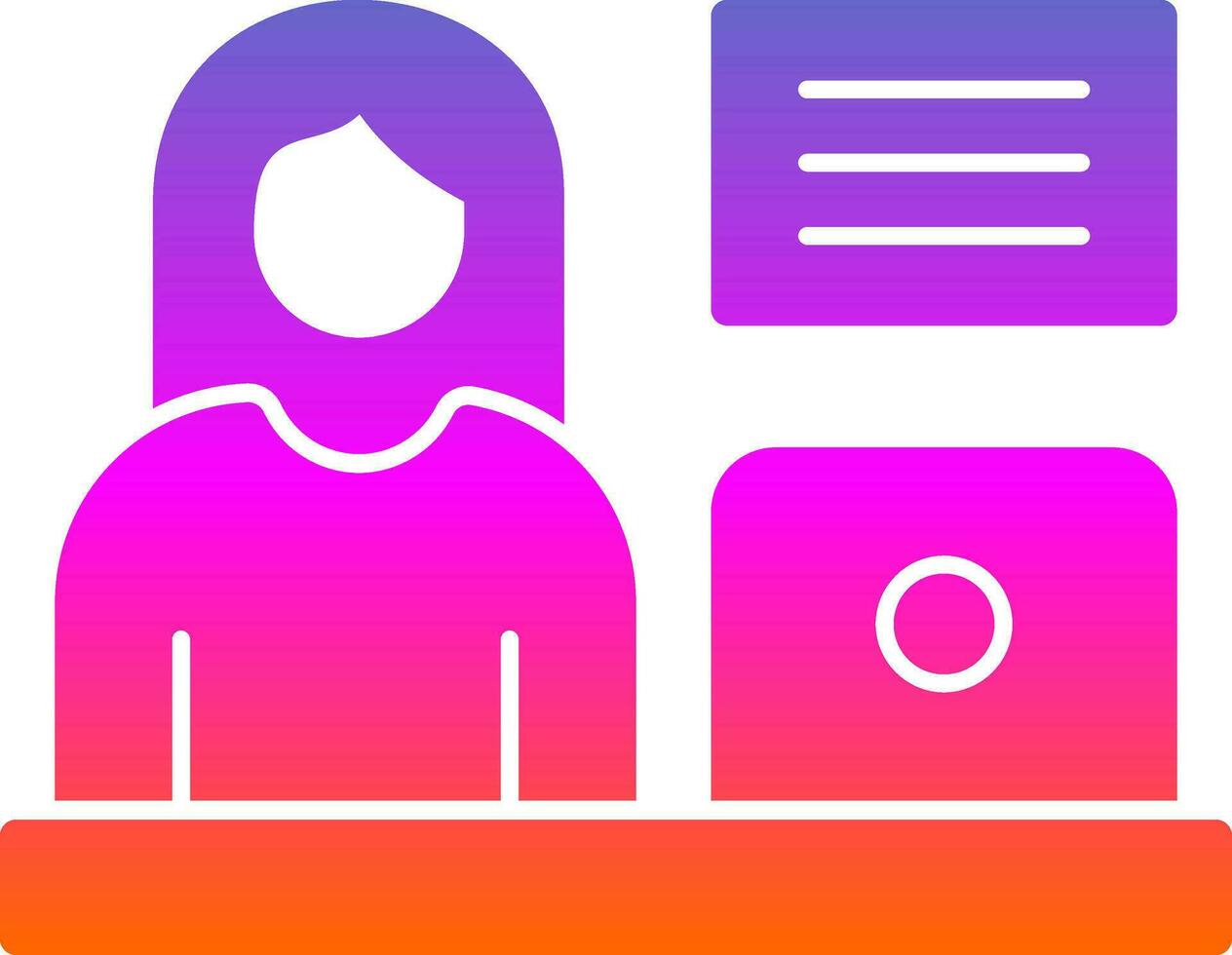 Blogger Vector Icon Design