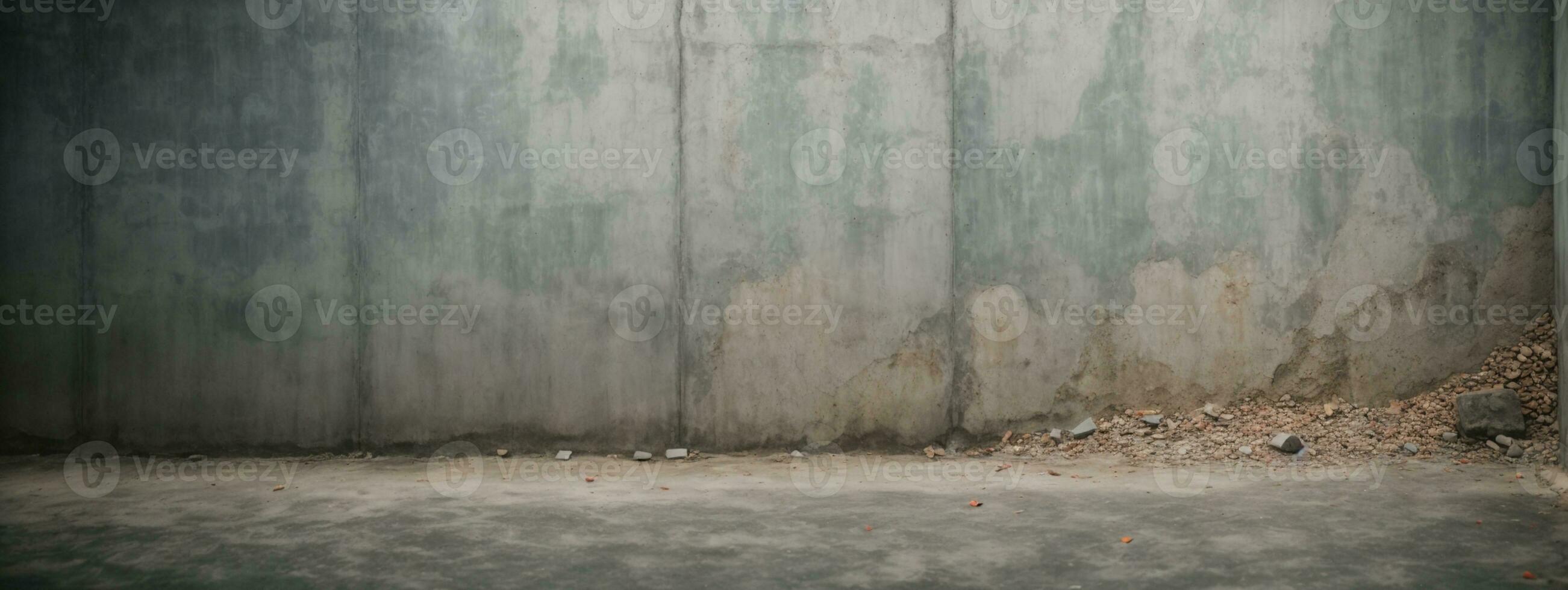 Wide concrete background wall texture for composing. AI generated photo