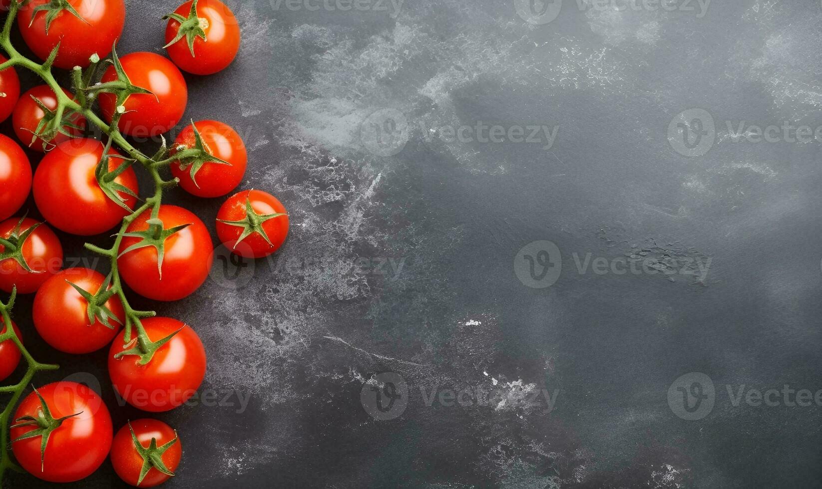 Fresh tomato photo background with copy space area. AI generative