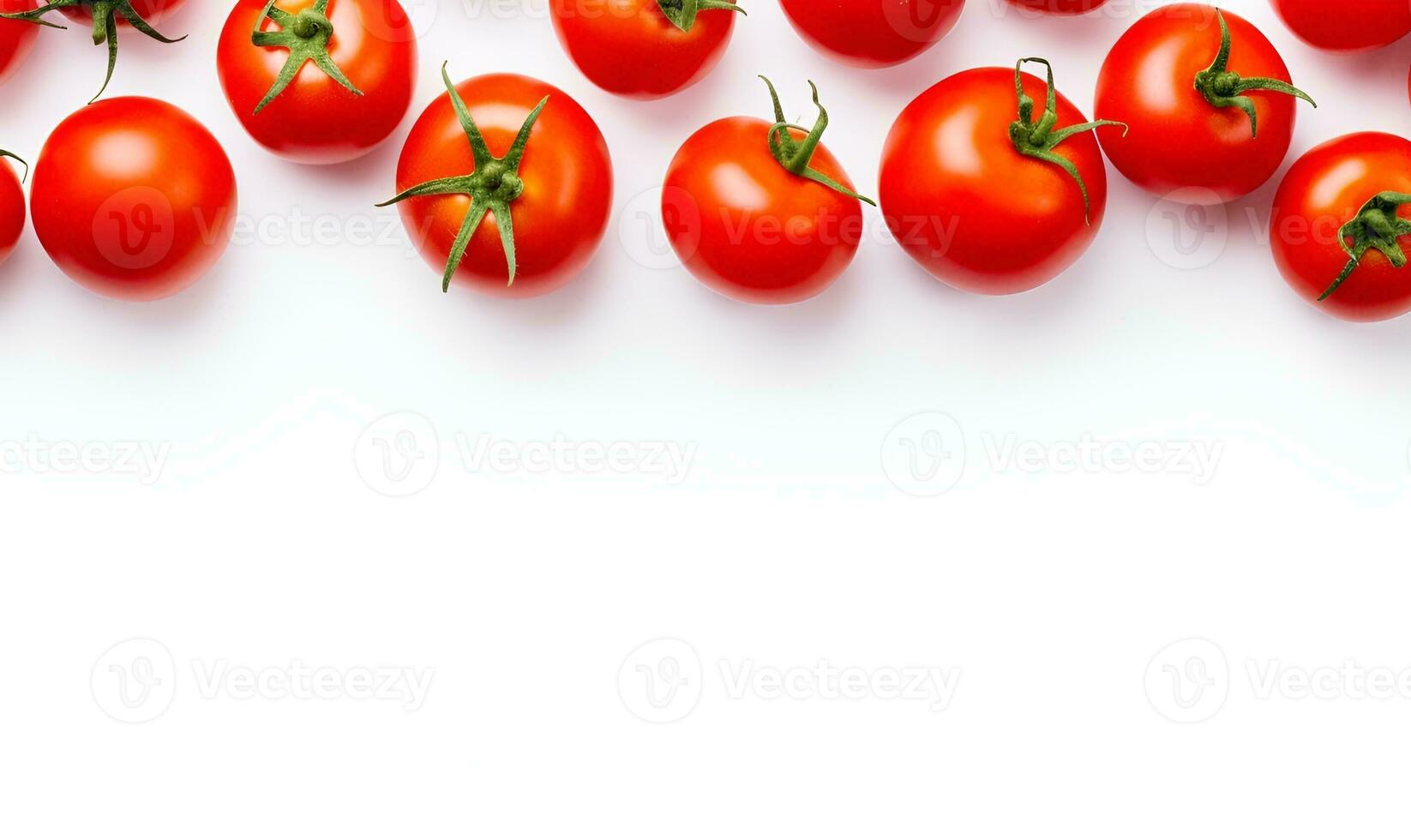 Fresh tomato photo background with copy space area. AI generative