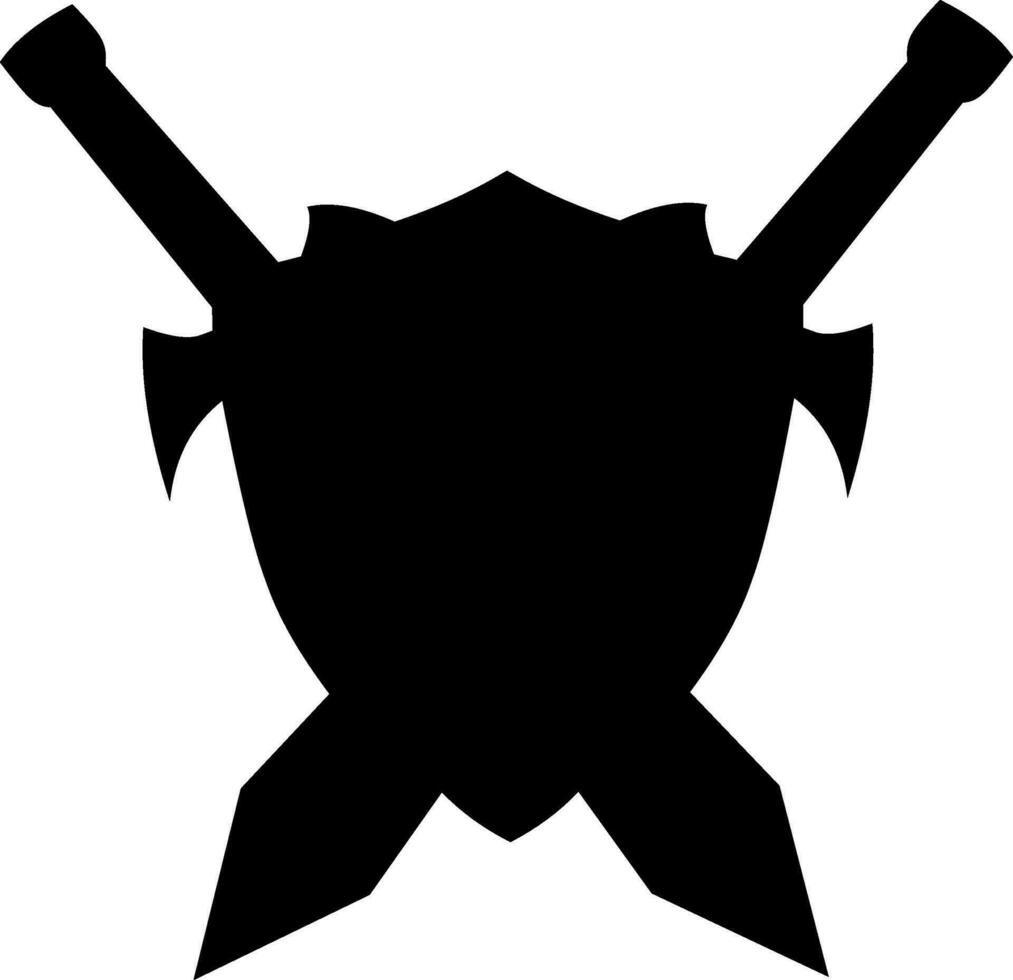 Shield silhouette vector icon