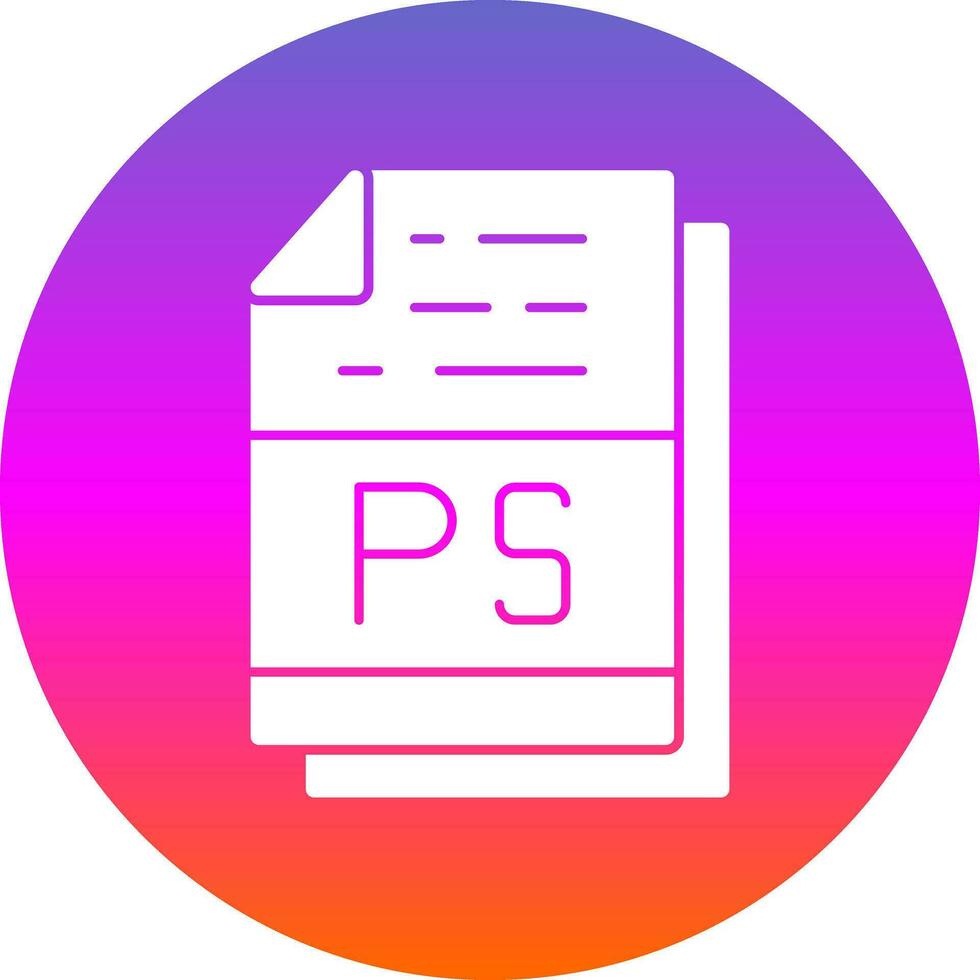 PS File Format Vector Icon Design