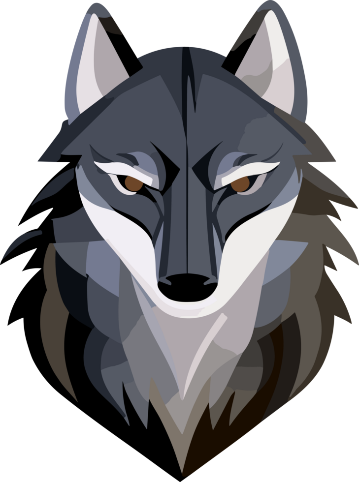 Grey Wolf ai generative png