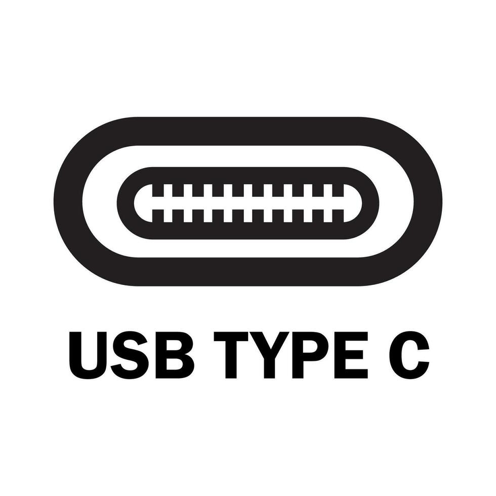 USB type c charge smart phone icon. vector illustration