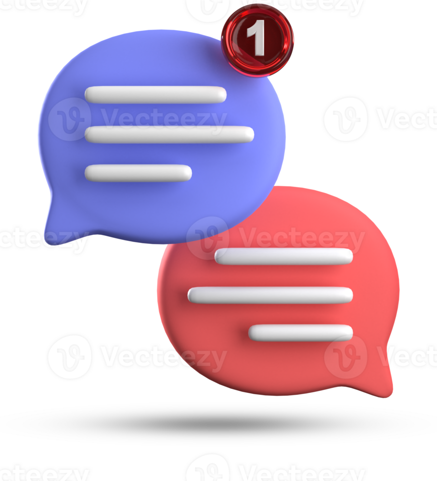 3d rendering of speech bubble icons, 3D pastel chat icon set. Set of 3d speak bubble. Chatting box, message box. Chat icon set. Balloon 3d style png