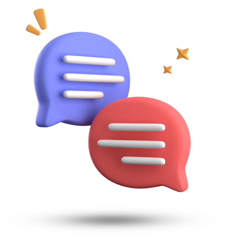 3d rendering of speech bubble icons, 3D pastel chat icon set. Set of 3d speak bubble. png