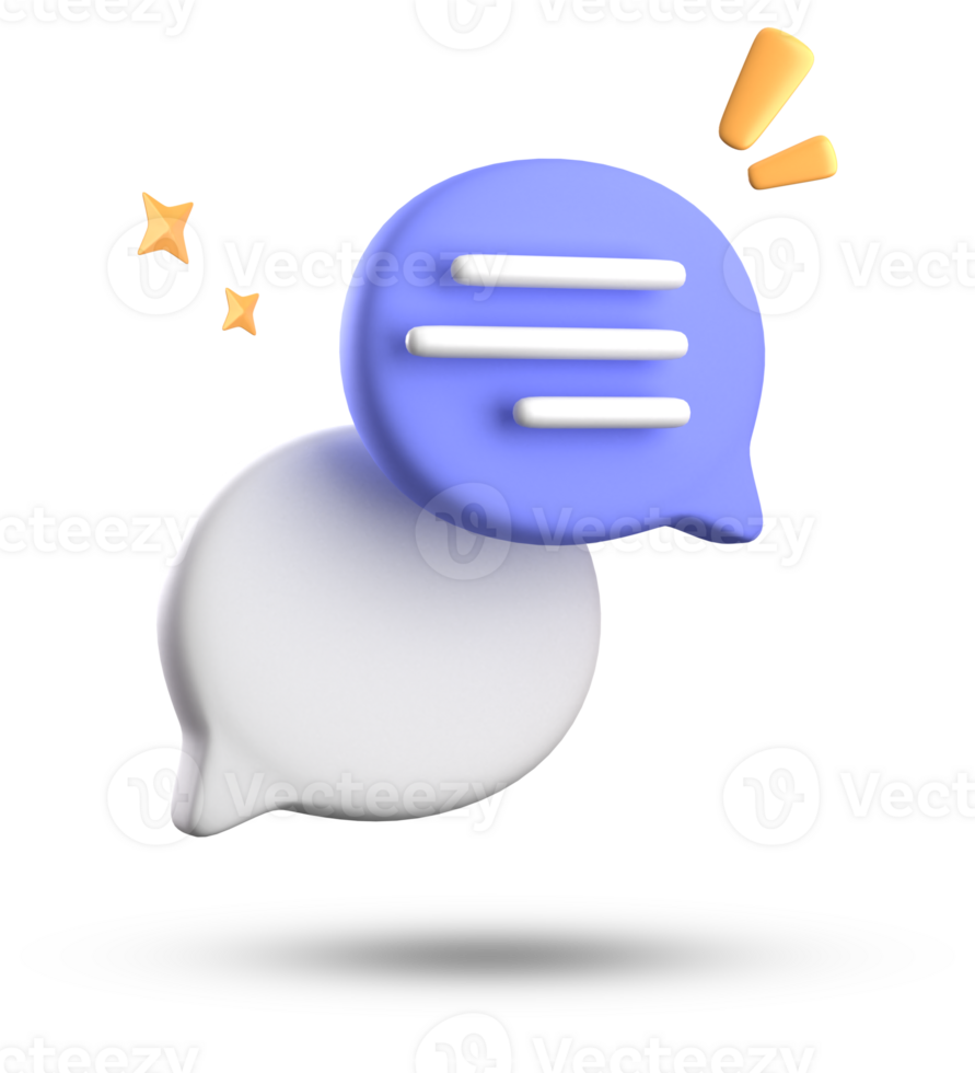 3d rendering of speech bubble icons, 3D pastel chat icon set. Set of 3d speak bubble. png