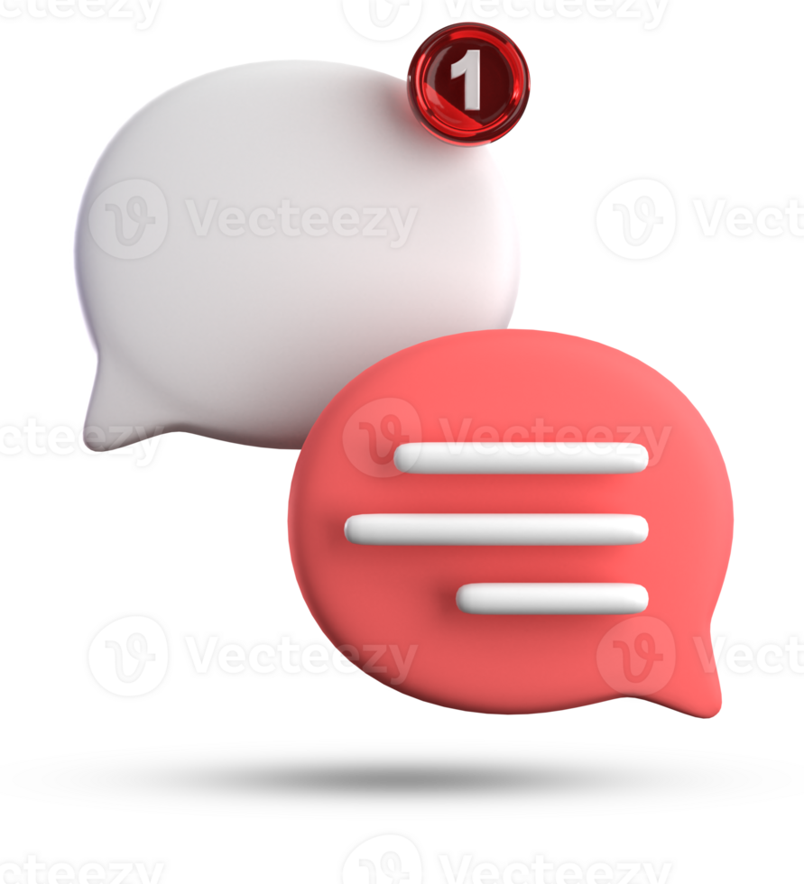 3d rendering of speech bubble icons, 3D pastel chat icon set. Set of 3d speak bubble. Chatting box, message box. Chat icon set. Balloon 3d style png