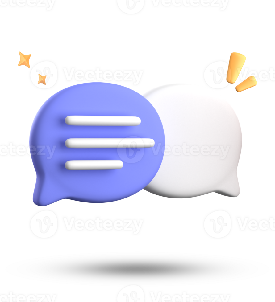 3d rendering of speech bubble icons, 3D pastel chat icon set. Set of 3d speak bubble. png